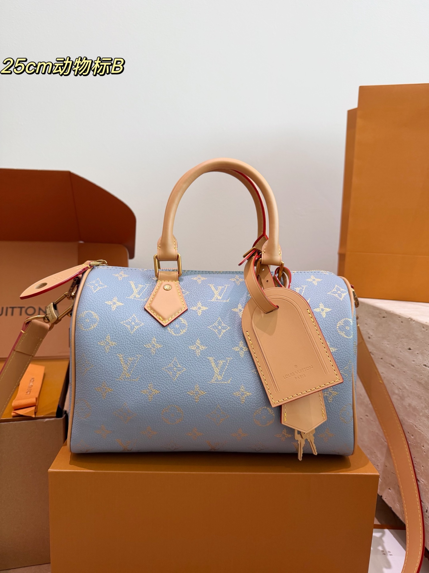 LV Speedy P34 Handbag Monogram Canvas Detachable Strap 6